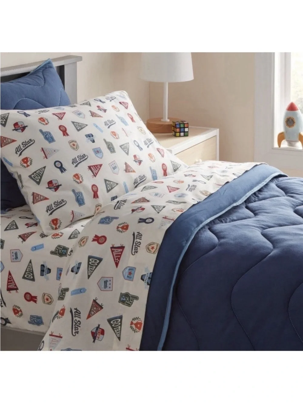 FULL All Star Sports Kids' Cotton 4pc Sheet Set - Pillowfort Target BRAND NEW
